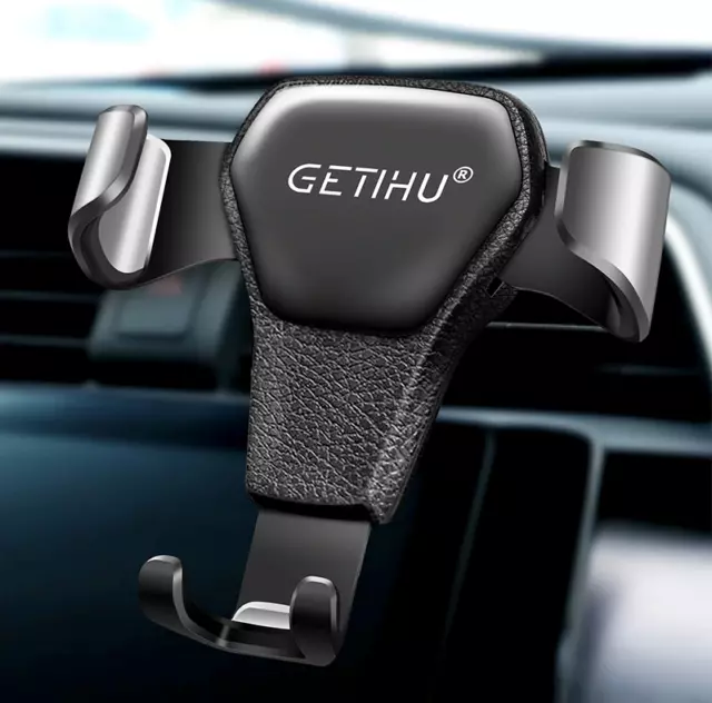 GETIHU Gravity Car Holder For Phone Air Vent Clip Mount Mobile Cell Stand BLACK