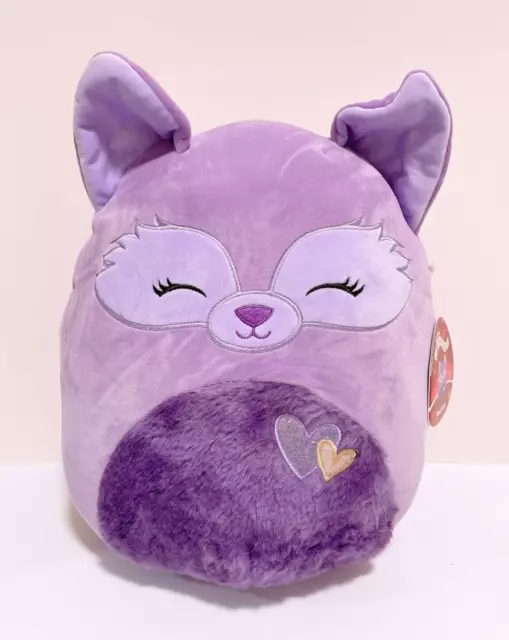 Squishmallows 2024 Valentine Squad 12" Pauletta the Purple Fox Animal Plush Doll