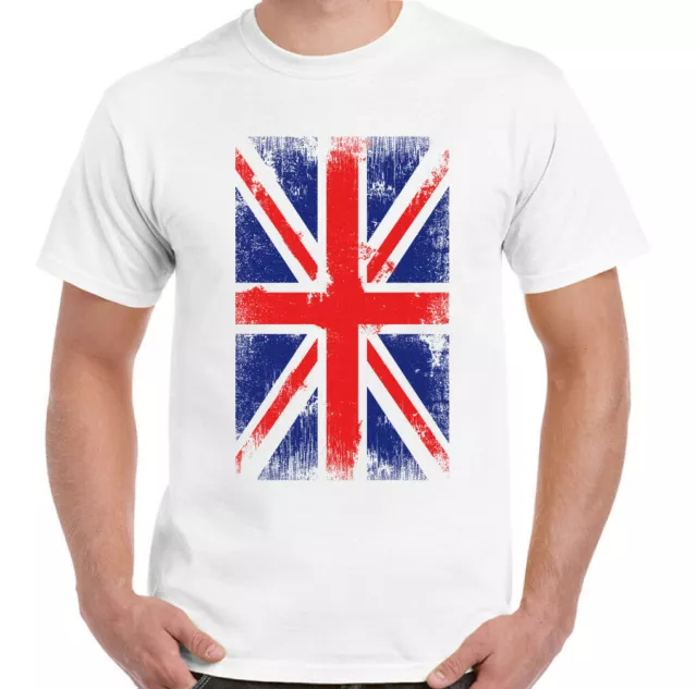 Union Jack T-Shirt Uomo Bandiera Bretagna UK Calcio Rugby England Galles Decapé