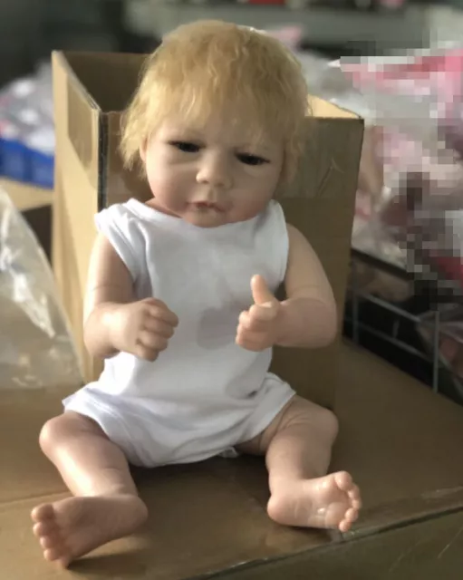 Bambole neonato rinato in silicone corpo intero 46 cm neonato fatte a mano bambola bambina