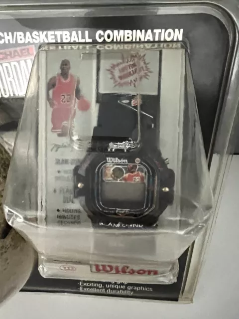 VINTAGE MICHAEL JORDAN MVP Wilson Slam Dunk Basketball Watch Combo $145 ...