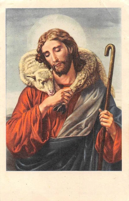 OLD nice italy rare Holy cards circa from 1950"H6963" san gesu