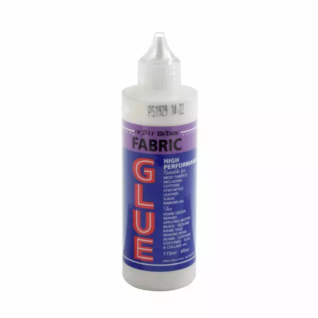 Trimits Hi Tack All Fabrics Denim Crafts Adhesive Glue Safe Permanent 115ml