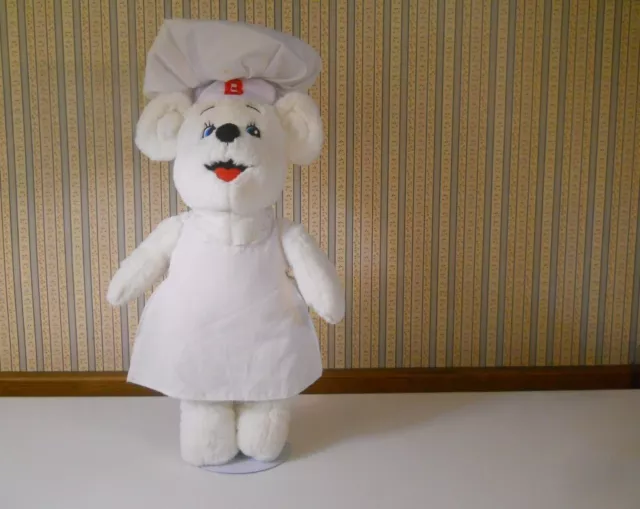 Bimbo Bakery plush white Bear chef  cook 18" tall Promotion   Advertising