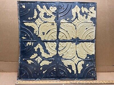 1pc 24" x 24" Full Piece Antique Ceiling Tin Vintage Reclaimed Salvage Art Craft