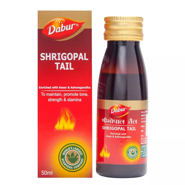 Dabur Shri-Gopal Coda Mantenere, Aiuta Tono, Forza & Vigore per Uomo 50ML