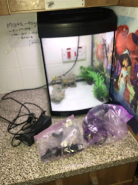 Small/Medium Goldfish Fish Tank With Built In Light, Pump, Fittings & Ornaments