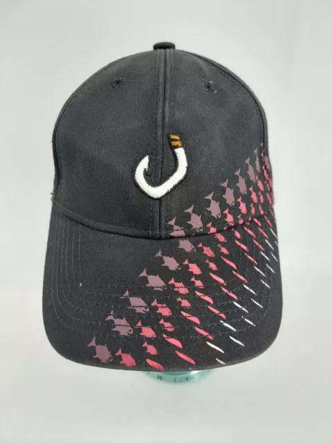 Kauai, Hawaii Hawaiian Style Bone Fish Hook Black Hawaiian Flag Hook n Loop Hat