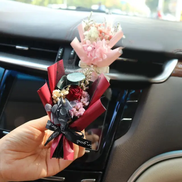 Bouquet Car Fragrance Mini Natural Dried Flower Auto Vent Air Freshener DIY