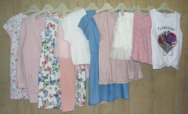 NEXT ZARA H&M etc Girls Summer Bundle Tops Dress Cardigan Shorts Age 6-7 122cm