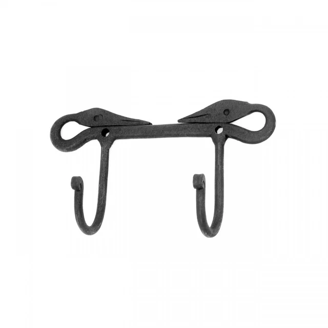 Cast Iron Double Coat Hook Swan Design with Hardware Renovators Supply