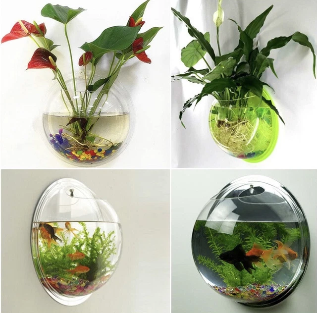 Wall Hanging Mount Pot Bubble Aquarium Bowl Fish Tank Home Decoration Aquarium