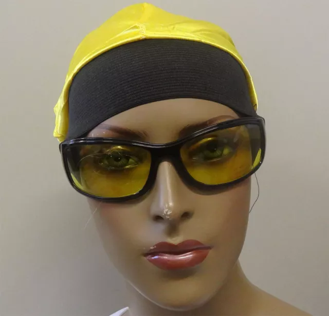 Ali G  Sunglass With Yellow Uv400 Lenses And Black Frame