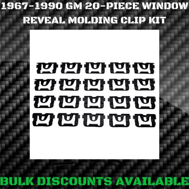 1969-1988 GM G Body Rear Window Windshield Vinyl Top Molding Trim Reveal Clips
