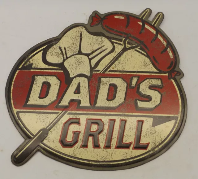 DADS GRILL SIGNS RETRO METAL COOL old school RUSTIC LOOK MAN CAVE GARAGE