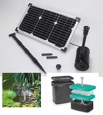 Esotec 20 W Pompe Solaire de Filtration Bassin Étang Jardin Ruisseau Coulant Filtre 