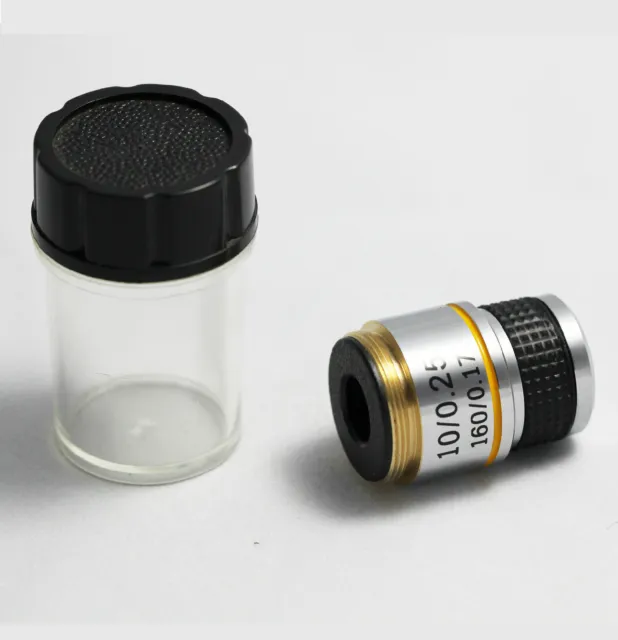New Biological Microscope Achromatic Objective Lens 10X FotoHigh