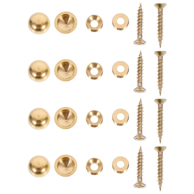 8 Pcs Werbenagel Spiegelnagel Befestigungsschraube Messingkappe