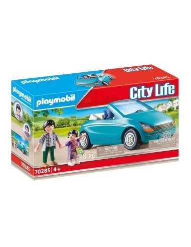 Playmobil - City Life - 70285 - Papa avec Enfant et Voiture Cabriolet