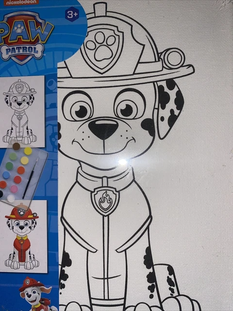 Paw Patrol Bild, Zum Selbst Bemalen ( Inkl. Wasserfarbe) !!!