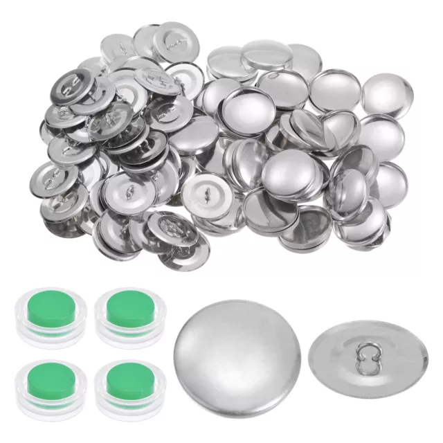 200 Sets Self Cover Button Kit 28mm Aluminum Button with 4 Tools