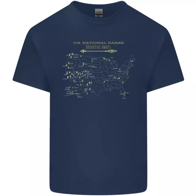 T-shirt top US National Parks escursionismo trekking camminata da uomo cotone 2