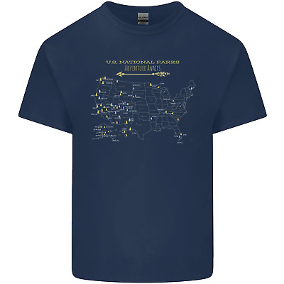 US NATIONAL Parks Escursionismo Trekking Camminata Da Uomo Cotone T-Shirt Tee Top 2