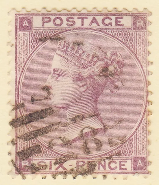 GB QV 1864 6d LILAC HAIRLINES RA SG85 GU