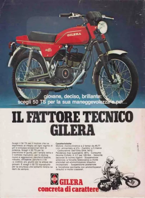 advertising Pubblicità- MOTO GILERA 50 TS-1980  MOTOITALIANE MOTOSPORT EPOCA