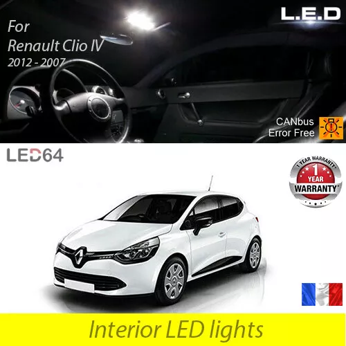 Kit éclairage éclairage intérieur ampoules à LED Blanc pour Renault  Clio 4