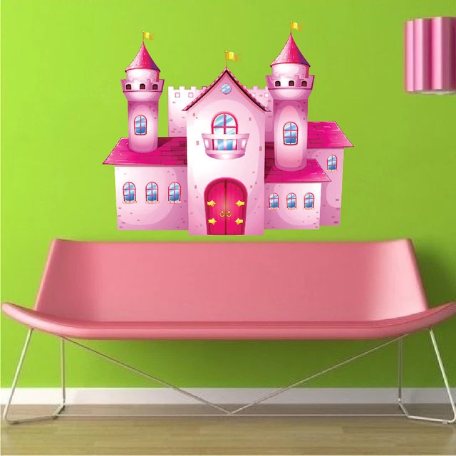 PRINCESS CASTLE WALL Decal Princesses Fairy Tale Girls Bedroom Wall