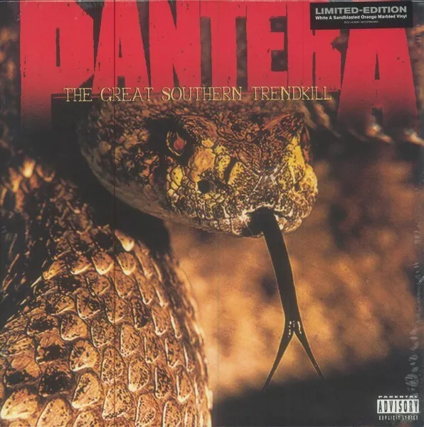 Pantera - The Great Southern Trendkill White Sandblasted Orange Marbled Vinyl LP