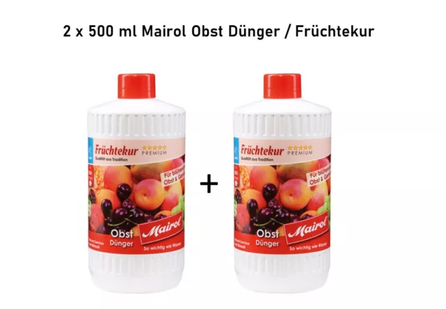 Mairol 2 x 500ml Früchtekur Obstdünger Liquid Wachstum Garten