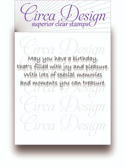 Clear Unmounted Birthday Verse Sentiment Rubber Stamp BDVS10