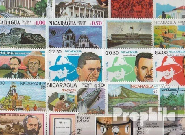 Nicaragua 100 diferentes sellos especiales