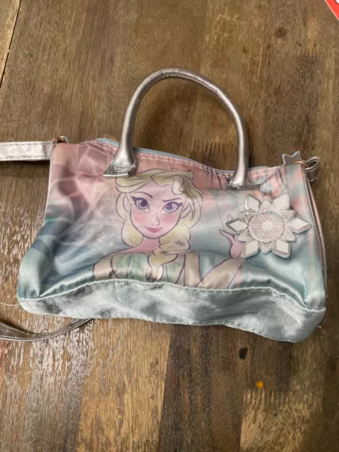 Disney Frozen Elsa Blue Pink Crossbody Purse Bag for Girls