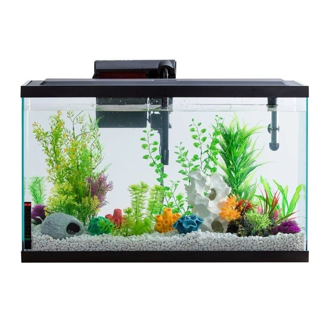 Aqua Culture Aquarium Starter Kit Fish Tank 10 Gallon Water Tank +New LED Light