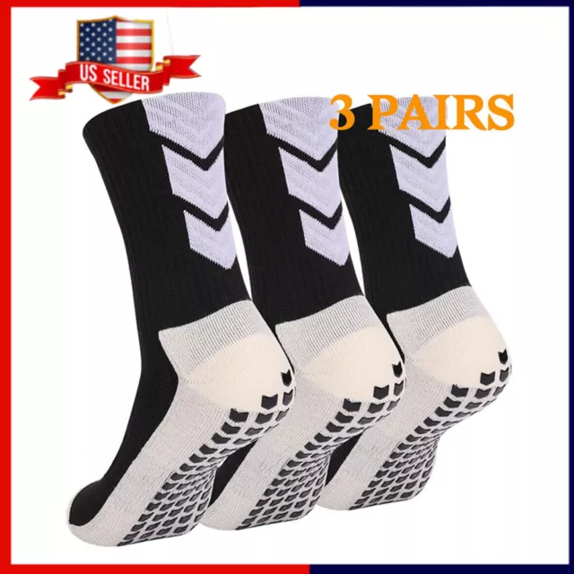 Non-Slip, Sweat Absorption, Anti-Friction 3 Pairs Sport Medium Socks 144 Needle