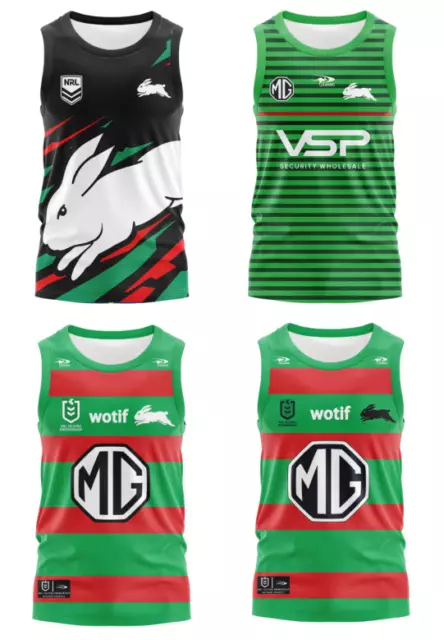 adult South Sydney Rabbit NRL Home and Away Tank NRL Top Jersey shirt S-3XL