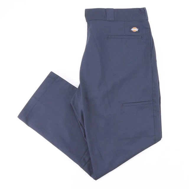 Pantaloni Dritti Vintage DICKIES 8038 Multi Tasca Blu Regolari W40 L30