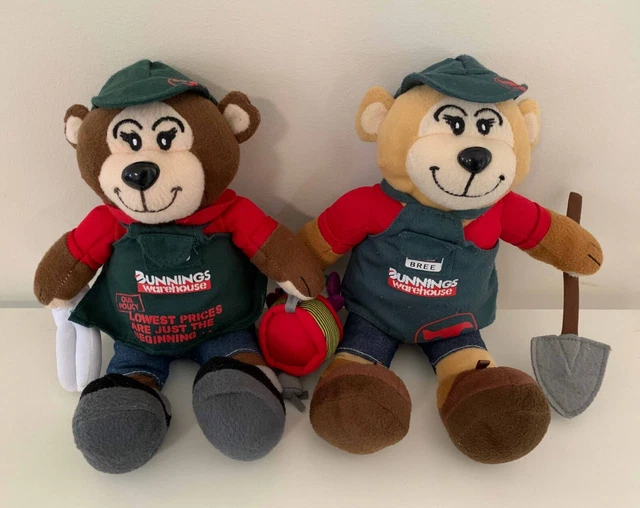 Bunnings Warehouse Bunnings Bear ぬいぐるみ Bunnings Warehouse Bear “Bree” FLOWERS AND SHOVEL Soft Toy