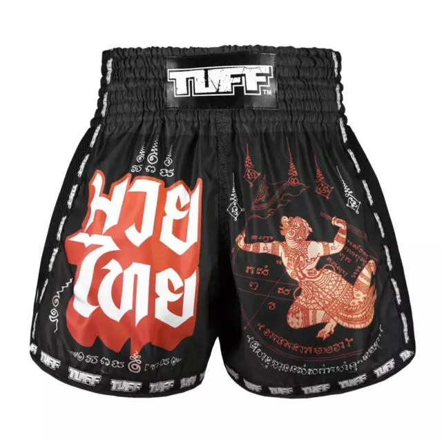 TUFF Muay Thai Shorts Flying Hanuman Kickboxing Trunks K1 Muay Thai Fight Shorts