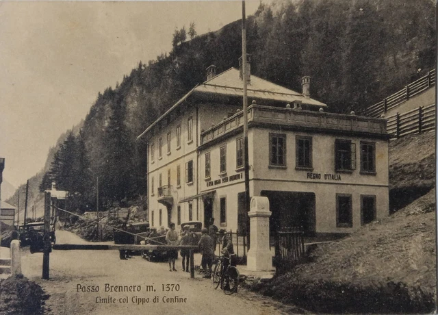 Cartolina Passo Del Brennero - Bolzano - Cippo Confine Di Stato Animata Fp