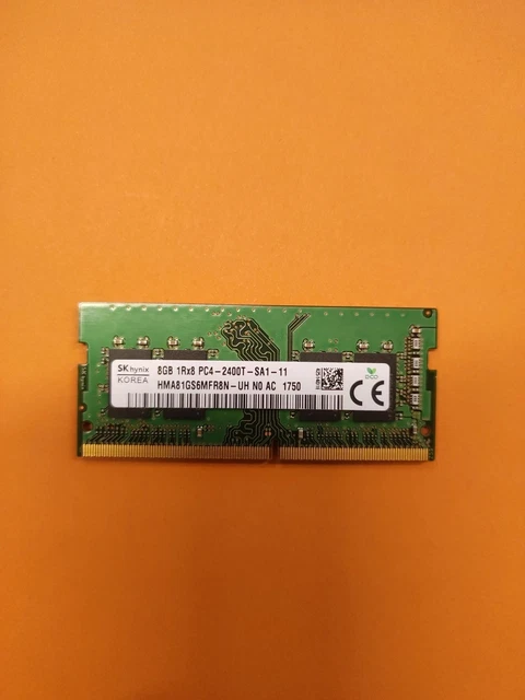 Barrette Mémoire RAM SK Hynix 8Go DDR4 2400T 1Rx8 - Occasion - Fonctionne Parfaitement