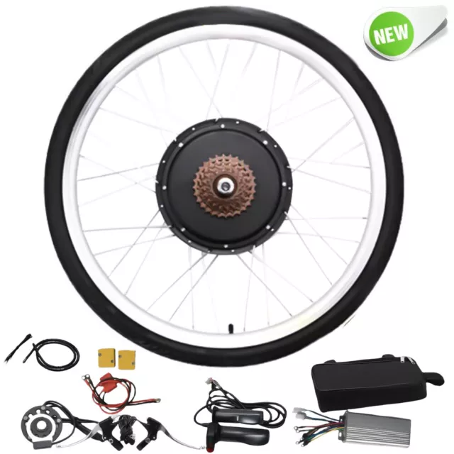 26" E-Bike Kit de Conversion de Vélo électrique Moteur de Roue Arrière 1000W 48V