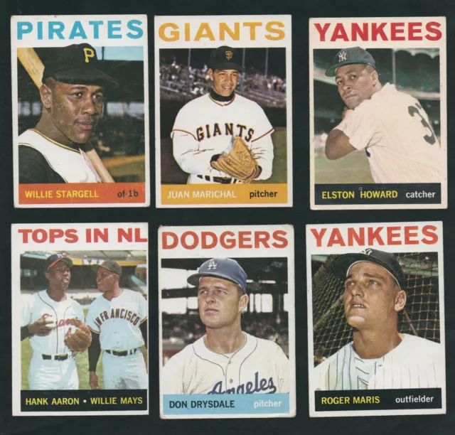 1964 TOPPS original BASEBALL CARDS -YOU Pick A PLAYER CHOICE  VINTAGE - #250 UP