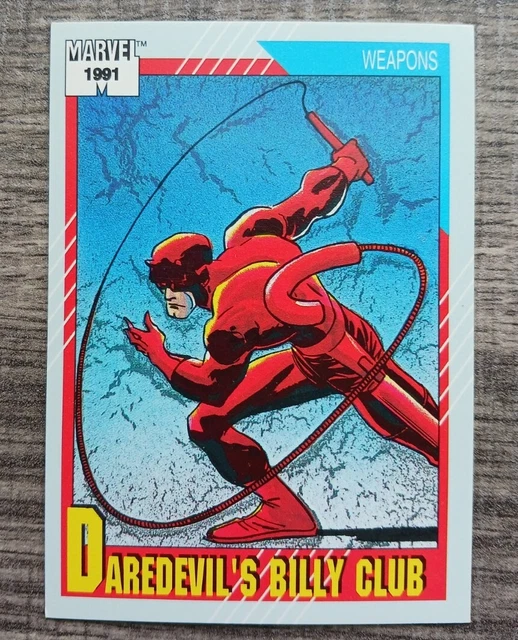 #129 Daredevils Billy Club Impel 1991 Marvel Universe Series 2 Weapons Card