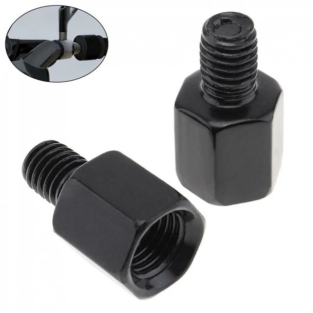 Thread Adapter Black Clockwise Conversion Rearview Mirror Replacements