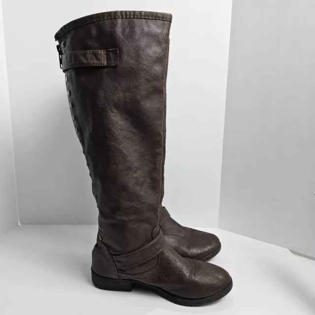 Womens Bamboo Montage 83 Riding Boots Size 6.5 Knee-High Back Zipper Brown 3