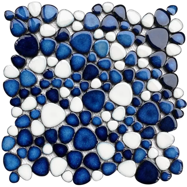 Ceramic Pebble Mosaic Shower Floor Tiles Bathroom Backsplash Wall Pool 5 Sheets
